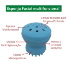 Kit 12 Esponja Polvo Silicone Limpeza e Esfoliante Facial