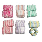 KIT 12 FAIXA FACIAL PELÚCIA TOALHA + 12 PARES WASHBAND
