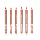Kit 6 Lápis Batom Matte Lip Fusion Dia a Dia Mahav