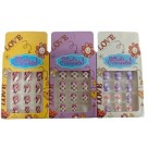 Kit Unhas Postiças Autocolantes Infantil c/ 12 Make Lolita