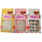 Kit Unhas Postiças Autocolantes Infantil c/ 12 Make Lolita
