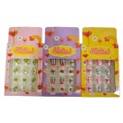 Kit Unhas Postiças Autocolantes Infantil c/ 12 Make Lolita