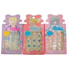 Kit Unhas Postiças Autocolantes Infantil c/ 12 Make Lolita