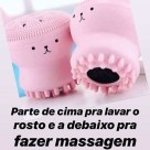 Esponja Polvo Silicone Limpeza e Esfoliante Facial Unidade,esponja, polvo esfoliante.