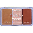 Paleta Feels Mood Trio Contorno Iluminador Blush Cor 2 Ruby Rose