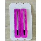 Presilha de Cabelo com Pedras Tipo Bico de Pato c/ 2 unidades